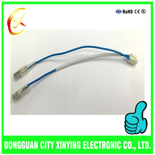 OEM custom made cold terminals cable assembly with transparent silica sleeve
