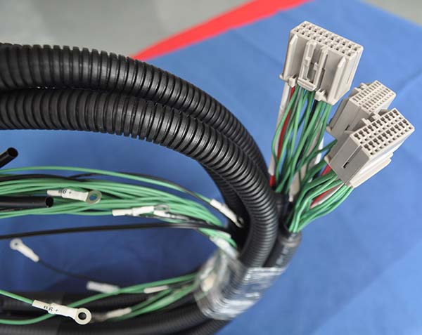 corrugated tube wiring harness