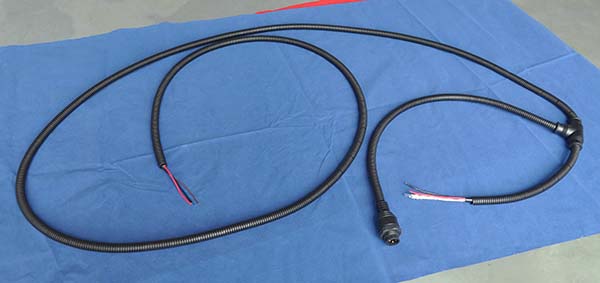 corrugated pipe wiring harness
