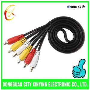 3.5mm RCA Audio Video cable gold plated connector cable title=